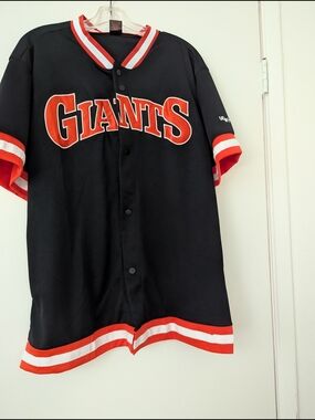 Giants Black & Orange Button-Up Jersey
